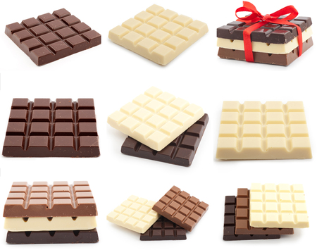 chocolate bars, isolatedの写真素材