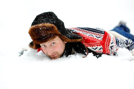 in yhe snowの写真素材