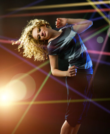 young woman dancing