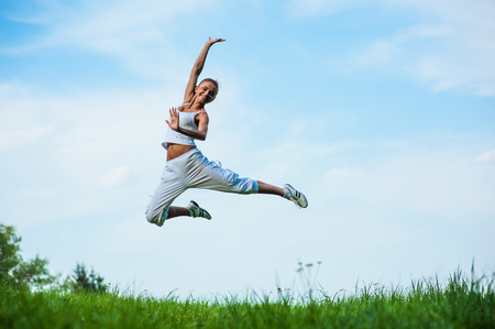 woman engaged in fitnessの写真素材