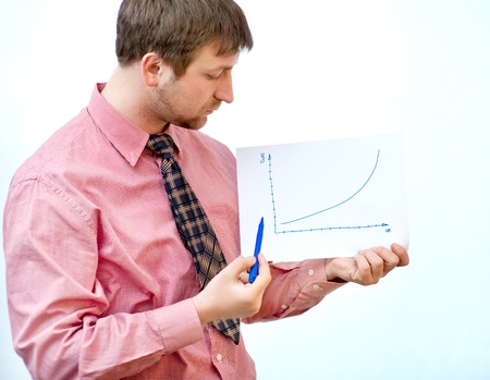 graph on whiteの写真素材