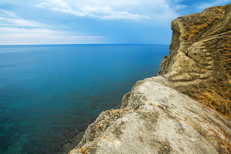 Rocks and sea.