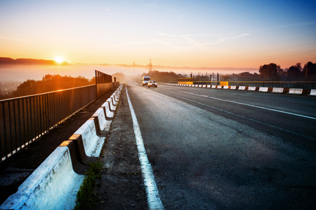 along in the roadの写真素材
