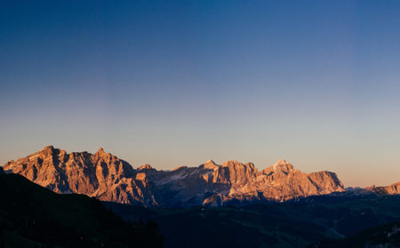 Rocky Mountains at sunset