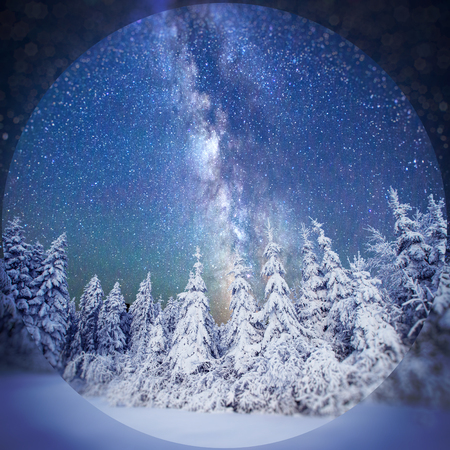 Dairy Star Trek in the winterの写真素材