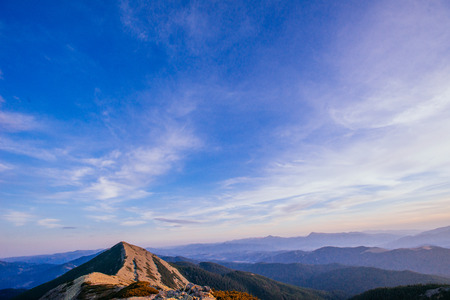colorful sky with sun backgroundの写真素材