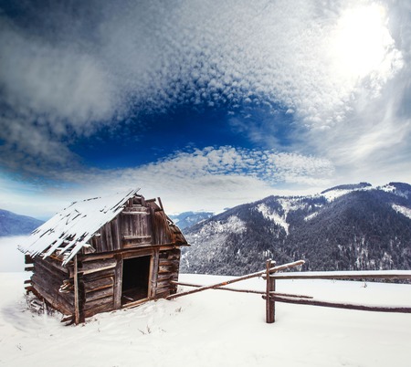 mountains in winterの写真素材