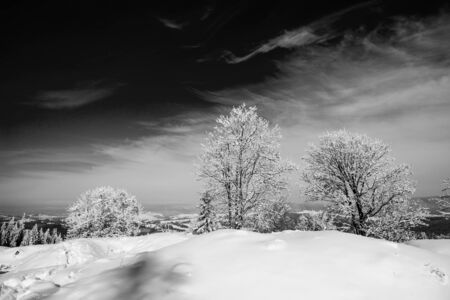 fabulous snow-capped mountainsの写真素材
