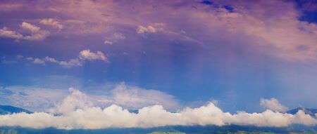 sunset over the mountainsの写真素材