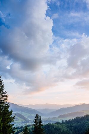 Summer landscape in mountainsの写真素材