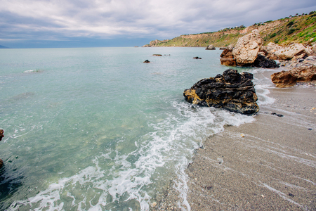 Beautiful Cape Milazzo. Italy.の写真素材