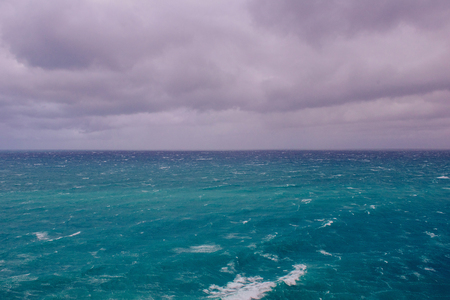 blue sky with clouds over the Mediterranean Seaの写真素材