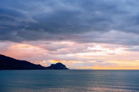 sunset over the sea.の写真素材