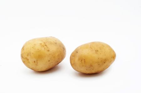 Quality of potatoes melt.  isolated on white backgroundの写真素材