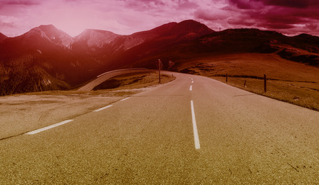 road in mountainsの写真素材