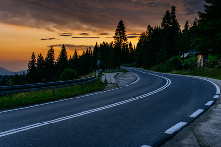 road in mountainsの写真素材
