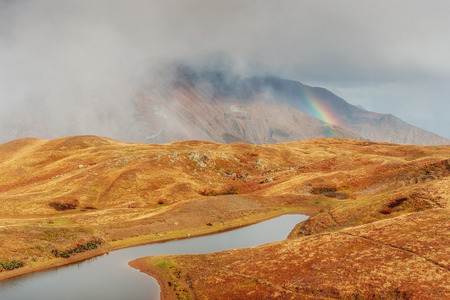 The picturesque landscape in the mountains. Upper Svaneti, Georgの写真素材