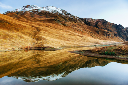 The picturesque landscape in the mountains. Upper Svaneti, Georgの写真素材