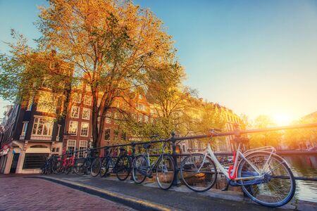 Beautiful tranquil scene the city of Amsterdam.の写真素材