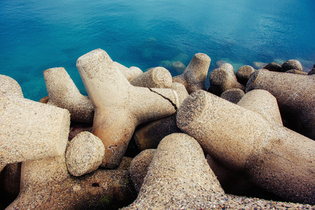 Stones on the seashore. coast beach.の写真素材