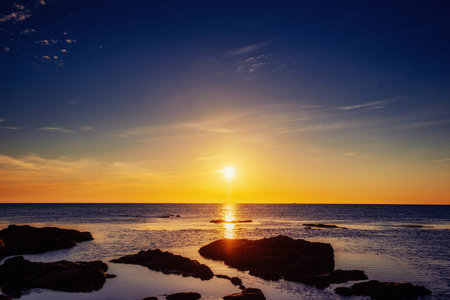 Fantastic view of the nature reserve Monte Cofano.の写真素材