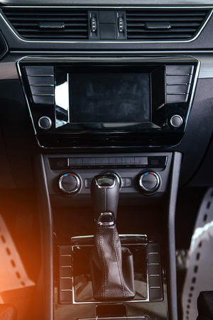 manual shift of modern car gear shifter.の写真素材