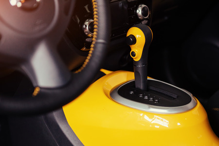 manual shift of modern car gear shifter.の写真素材