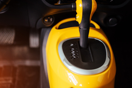 manual shift of modern car gear shifter.の写真素材
