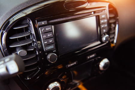 Car audio system front panelの写真素材
