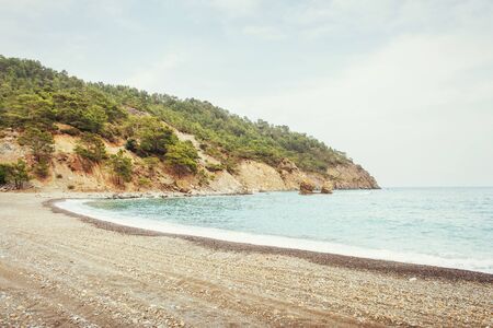 Panoramic view on sea coast near Antalya, Turkeyの写真素材