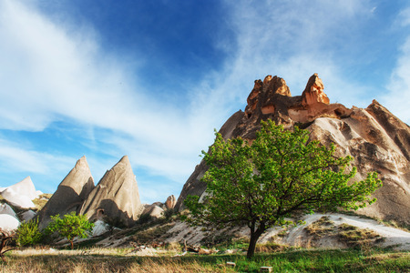 Amazing sunset over Cappadocia. Turkey. Europeの写真素材