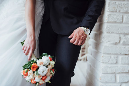 wedding bouquet best day in my lifeの写真素材