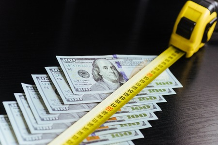 Background of 100 dollar billsの写真素材