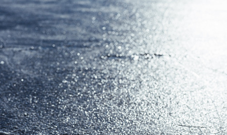close up of the ice of a clear frozen lakeの写真素材
