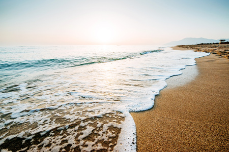 Fantastic sunset on the beach. beautiful landscapeの写真素材