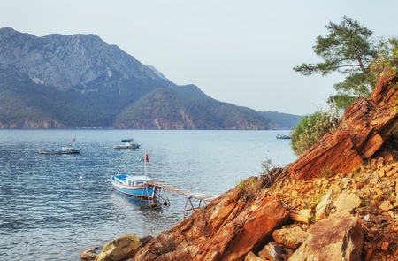 Panoramic view on sea coast. Beauty worldの写真素材