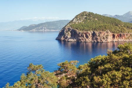 Spring panorama of sea coast city Trapany. Sicily, Italy, Europeの写真素材