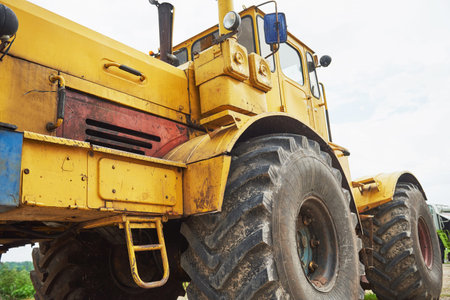 heavy construction loader bulldozer at construction area