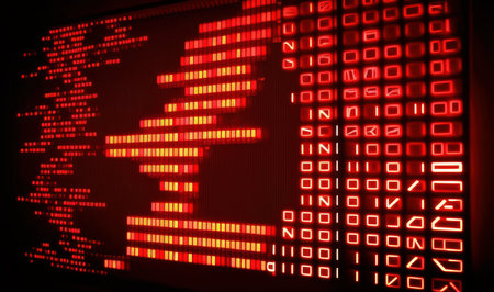 Red colored text. Computer code program. Beautiful colorful illustration. style. Generative AIの写真素材