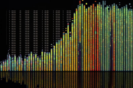 Big graph. Data manipulation concept. Beautiful colorful illustration. style. Generative AI