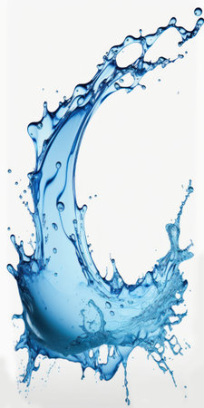 Water splash,water splash isolated on white background, AI generated