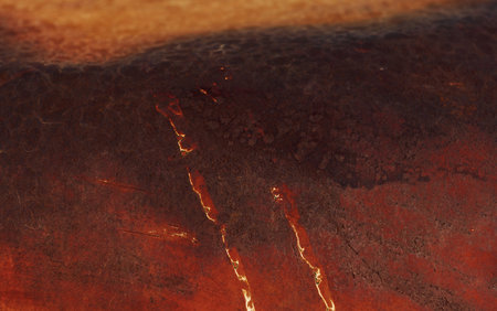 Close up view of rusty surface.
