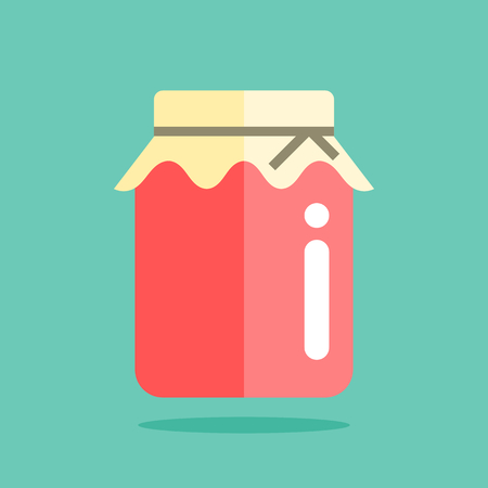 Bank of jam. Modern flat style. Vector iconのイラスト素材
