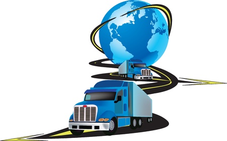 international transport articulatedのイラスト素材