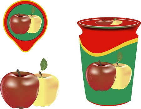 Fruit juice containerのイラスト素材