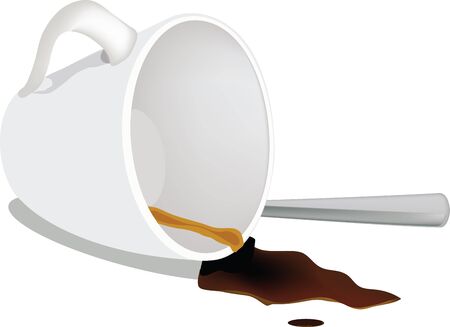 Cup of coffee isolated on white background のイラスト素材