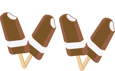 chocolate ice creamのイラスト素材