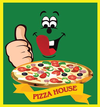 adhesive pizzaのイラスト素材