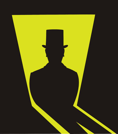 ombra scura della persona con il cappelloのイラスト素材