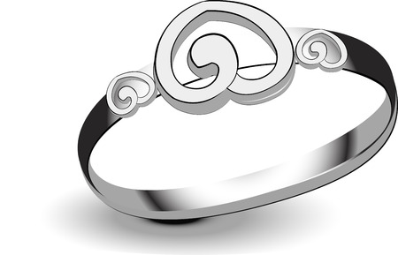 ring with heart for loveのイラスト素材